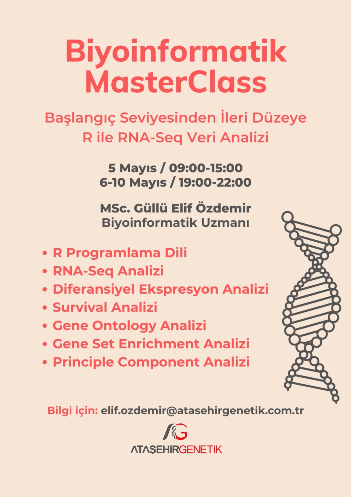 Biyoinformatik MasterClass: Başlangıç Seviyesinden İleri Düzeye R ile RNA-Seq Veri Analizi